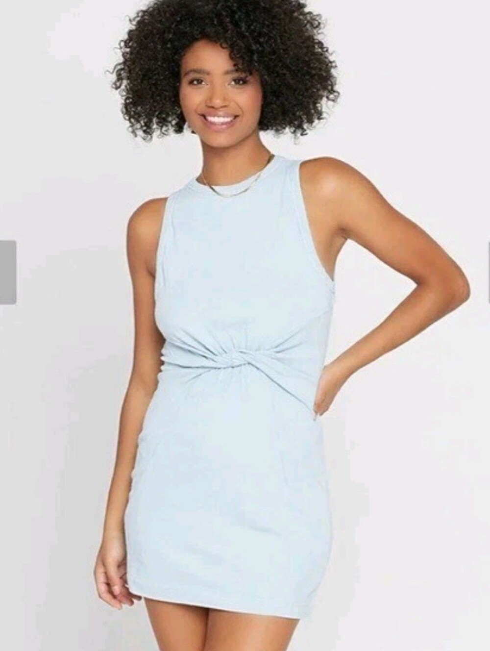 L*space Women’s sea view dress L sea green knit coastal dress